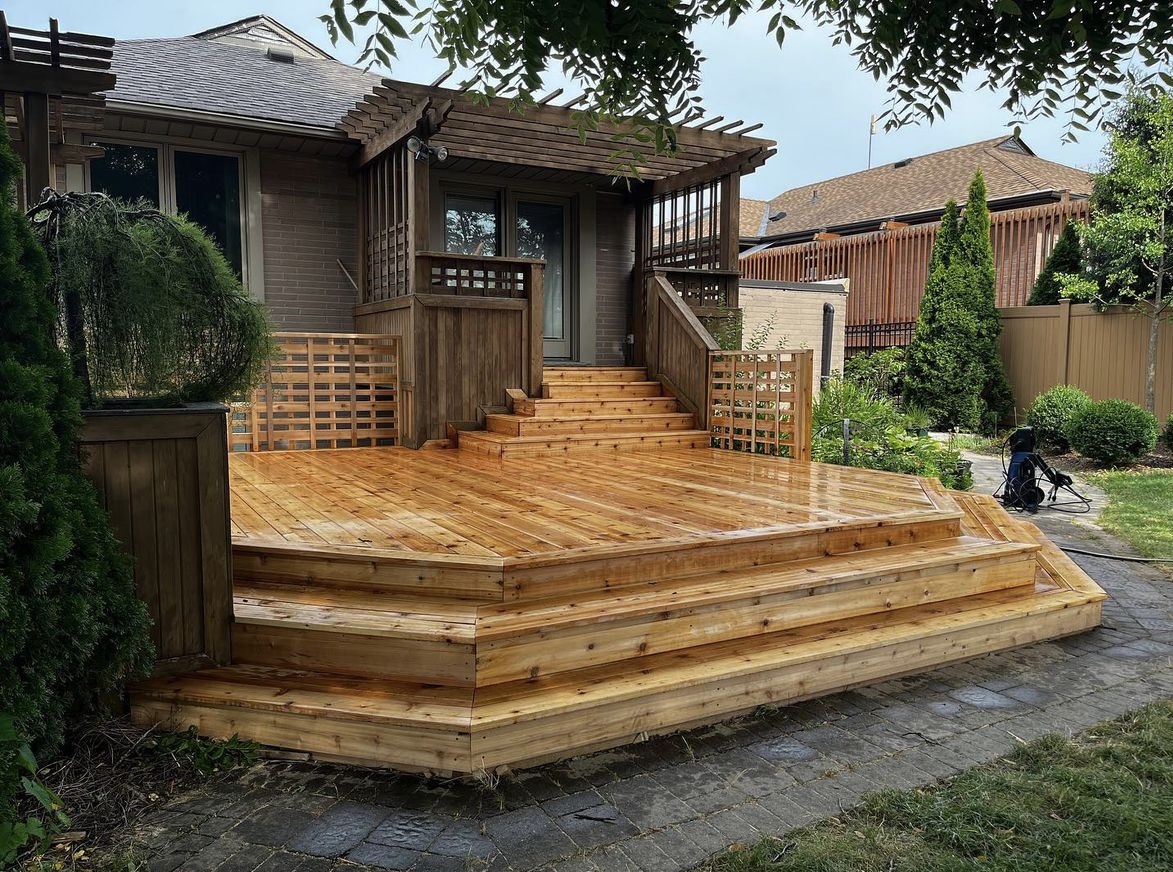 Custom wood deck